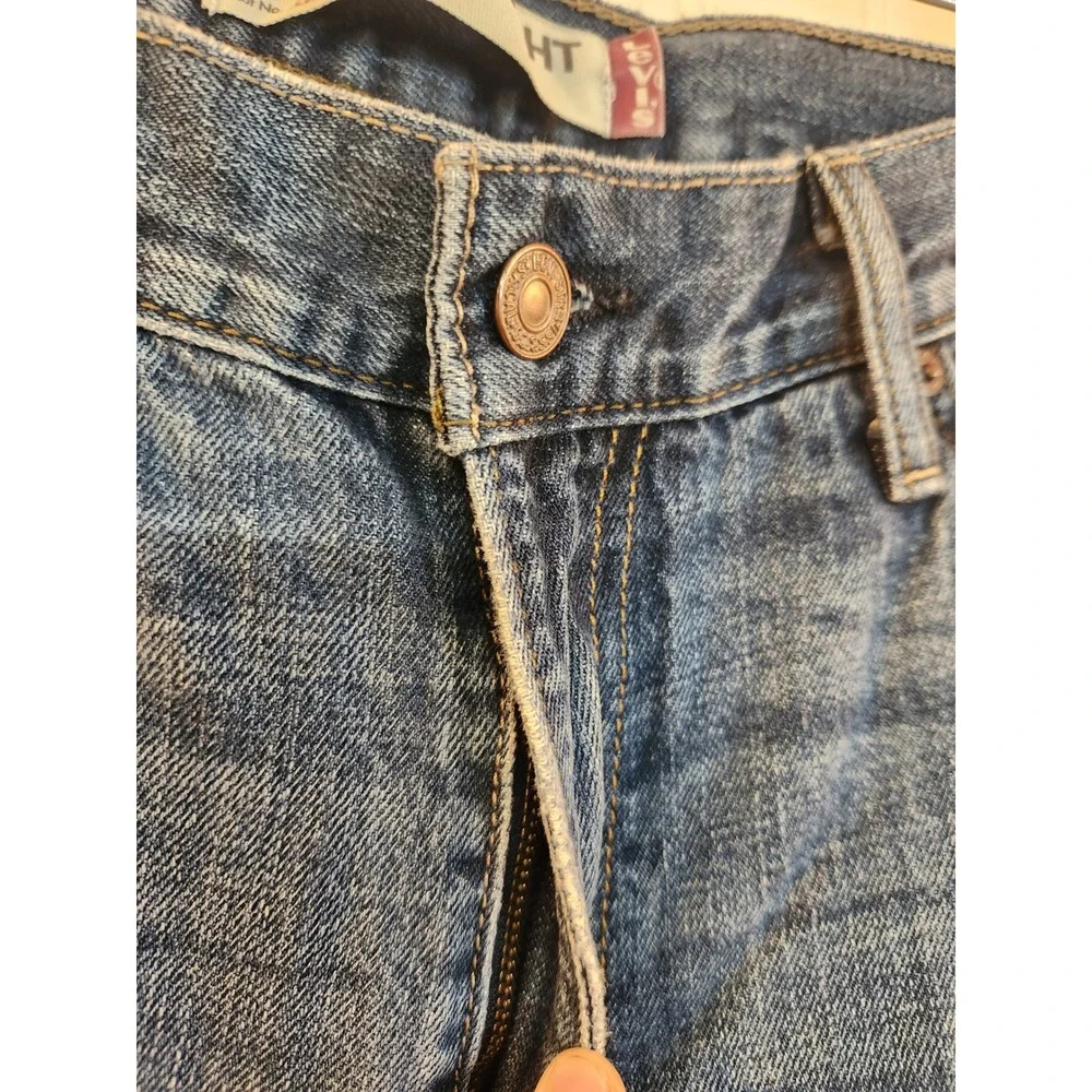 Levis 514 Slim Straight Jeans Mens 34x32‎ Medium Wash Blue Denim Rugged Casual